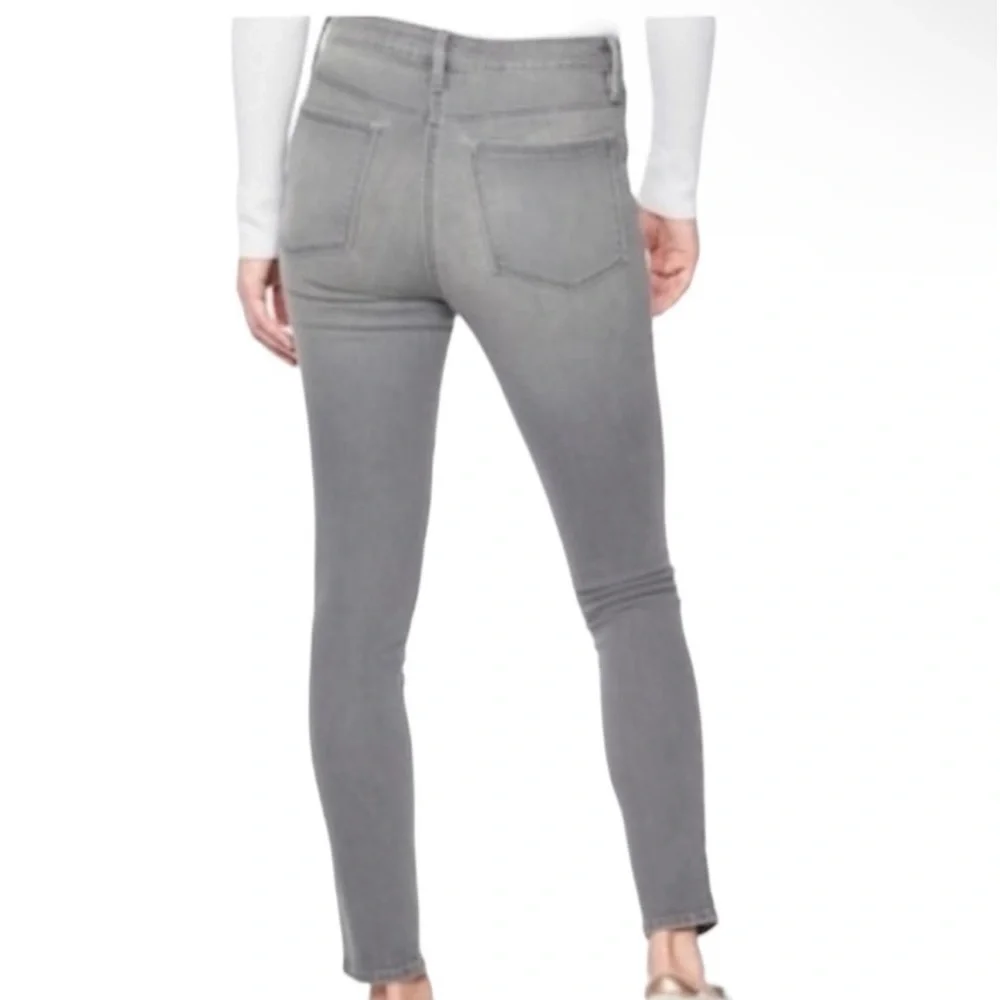 ATHLETA SCULPTEK Skinny Jeans In Grey Wash Cropped Stretch Slim Active- Size 8